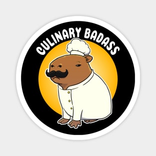 Culinary Badass Capybara Cartoon Magnet